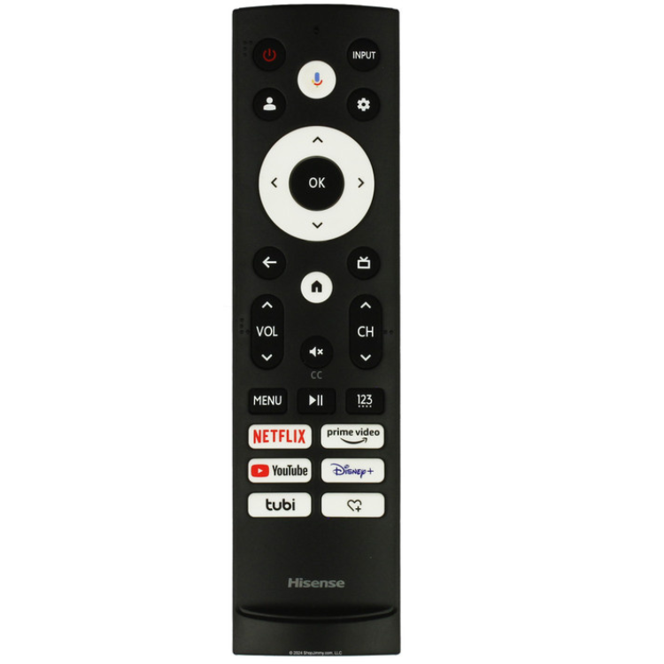 Hisense OEM  Remote Control-Compatible with 75U78H, 70A68H, 55U68K, 55U68KM-Open Box | Factory Brands Direct